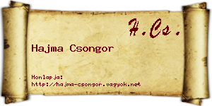 Hajma Csongor névjegykártya