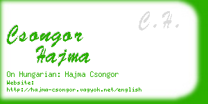 csongor hajma business card